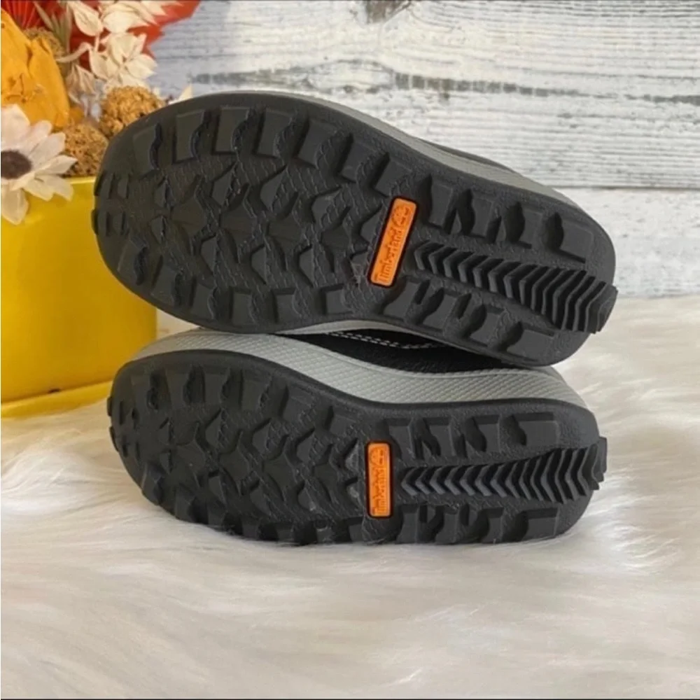 Timberland Leather Children Unisex Pull On Black Boots Size 5M